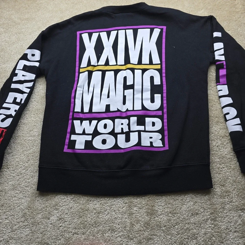 XXIVK‎ Magic World Tour Graphic Sweatshirt Black Men's Size L - Picture 8 of 11